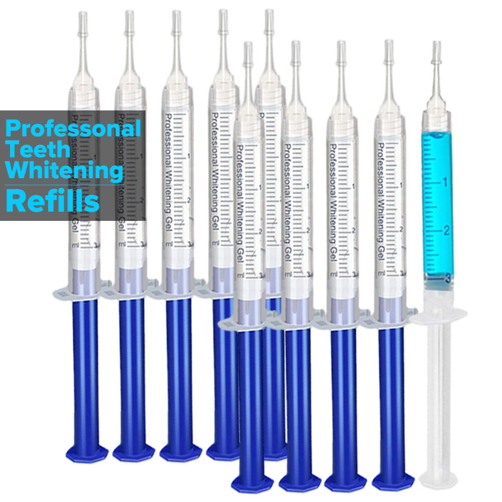 Teeth Whitening Pens - เจลฟอกสีฟันแบบเติม หลอดฉีดยาเจลฟอกสีฟัน สำหรับถาดใสแบบอินวิสไลน์ เกรดสำหรับทันตกรรม ชุดฟอกสีฟันขาว