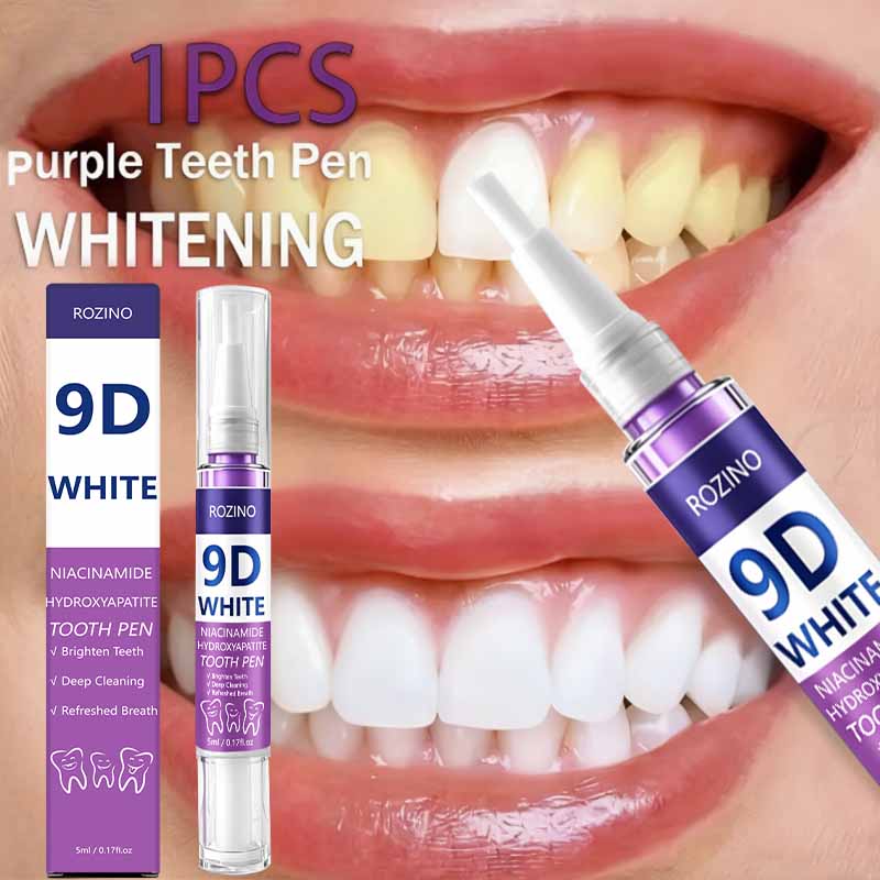 Teeth Whitening Pens - ROZINO 9D ปากกาฟอกฟันขาว ไนอะซินาไมด์ + ไฮโดรซีอะพิไทต์