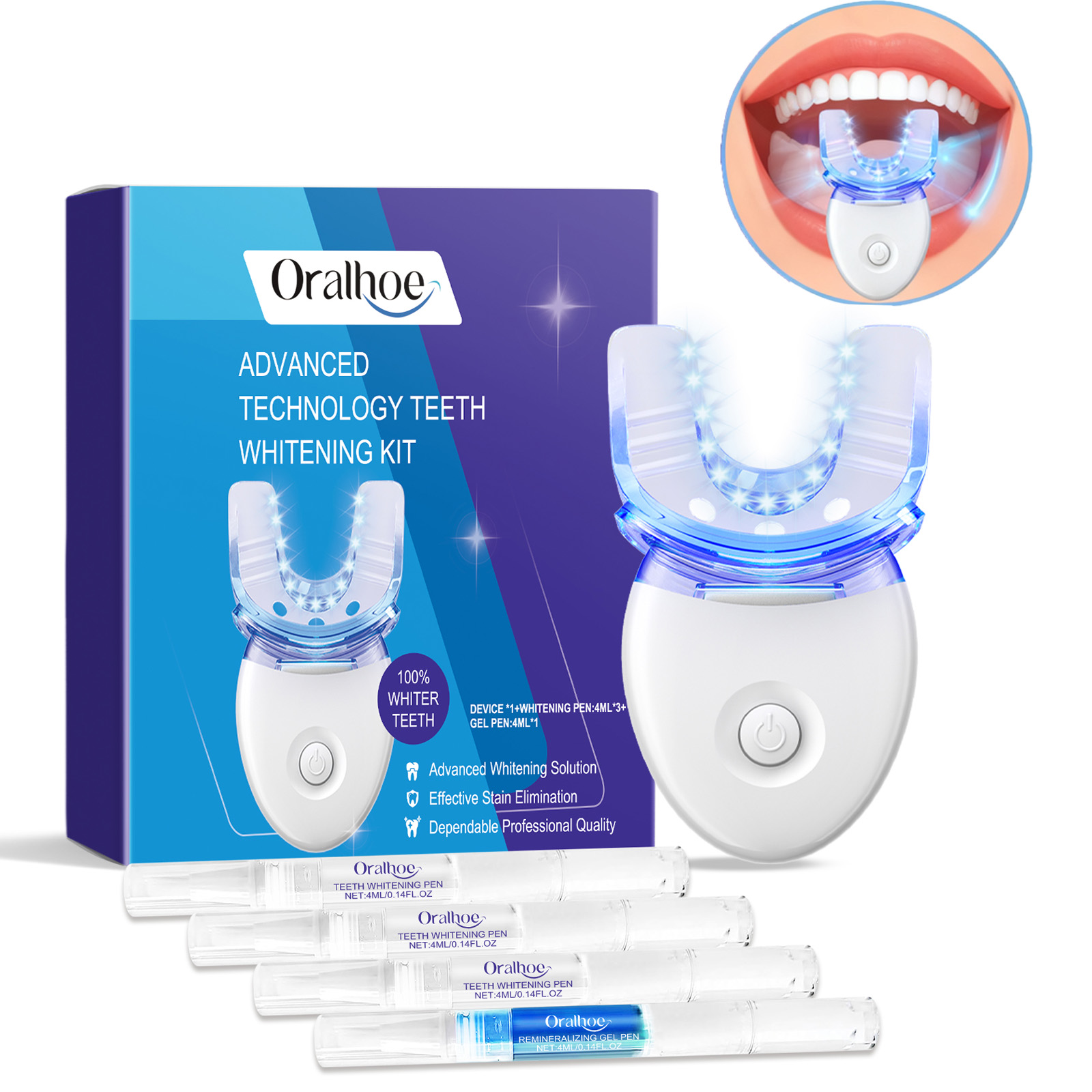 ชุดอุปกรณ์ฟอกสีฟันแบบมืออาชีพด - Teeth Whitening Mouthwash บทวิจารณ์และราคา
